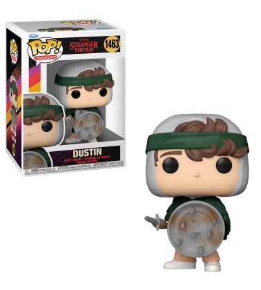 Funko POP Stranger Things: Hunter Dustin con escudo​​