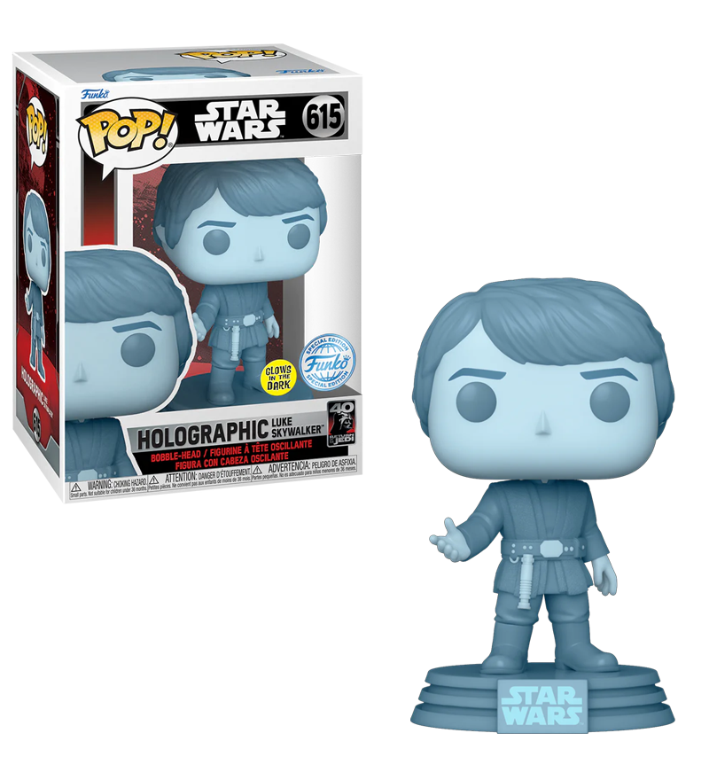 Funko POP Star Wars RotJ 40th: Holo Luke (Glow) Exclusivo ✔️ 16