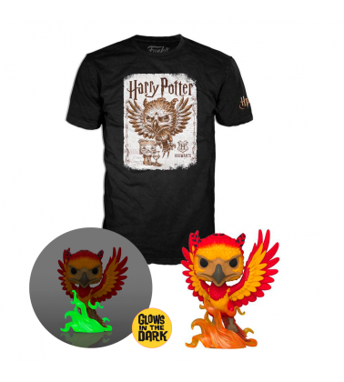 Funko POP & TEE Harry Potter: Fawkes GITD (EXC)