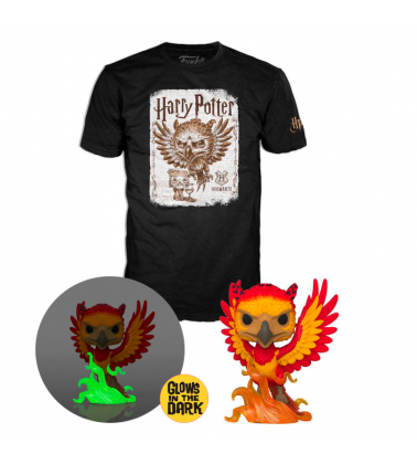 Funko POP & TEE Harry Potter: Fawkes GITD (EXC)