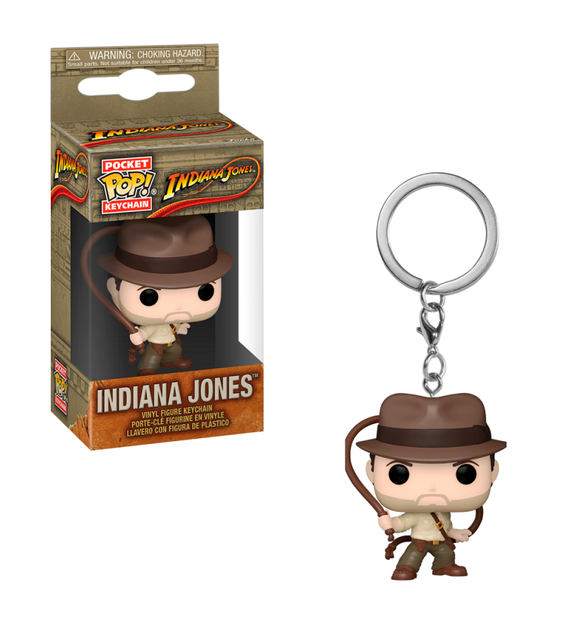 Funko POP Keychain: Indiana Jones con latigo